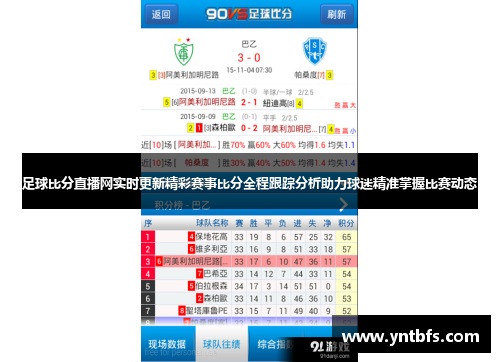 足球比分直播网实时更新精彩赛事比分全程跟踪分析助力球迷精准掌握比赛动态